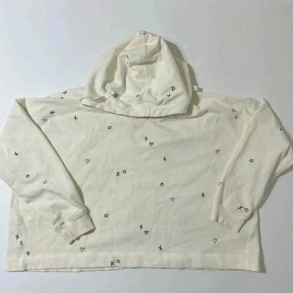 Splendid X O Embroidered Cropped Sweatshirt